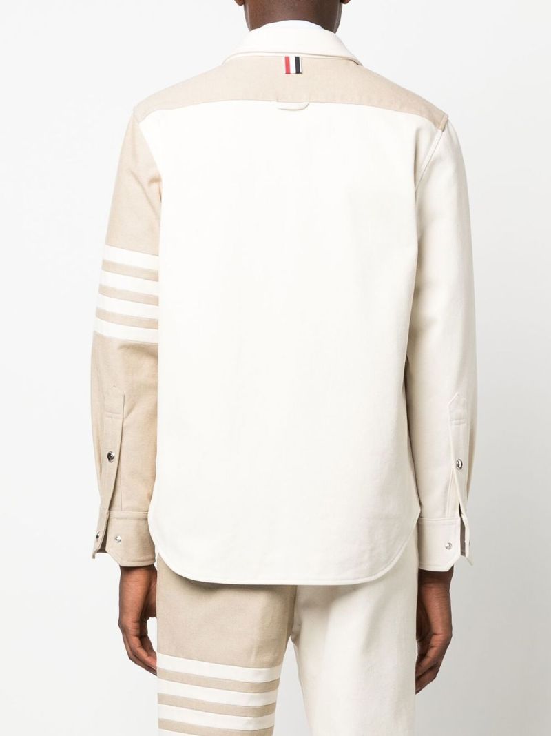 Neutral Fun-mix 4-bar Stripe Denim Shirt