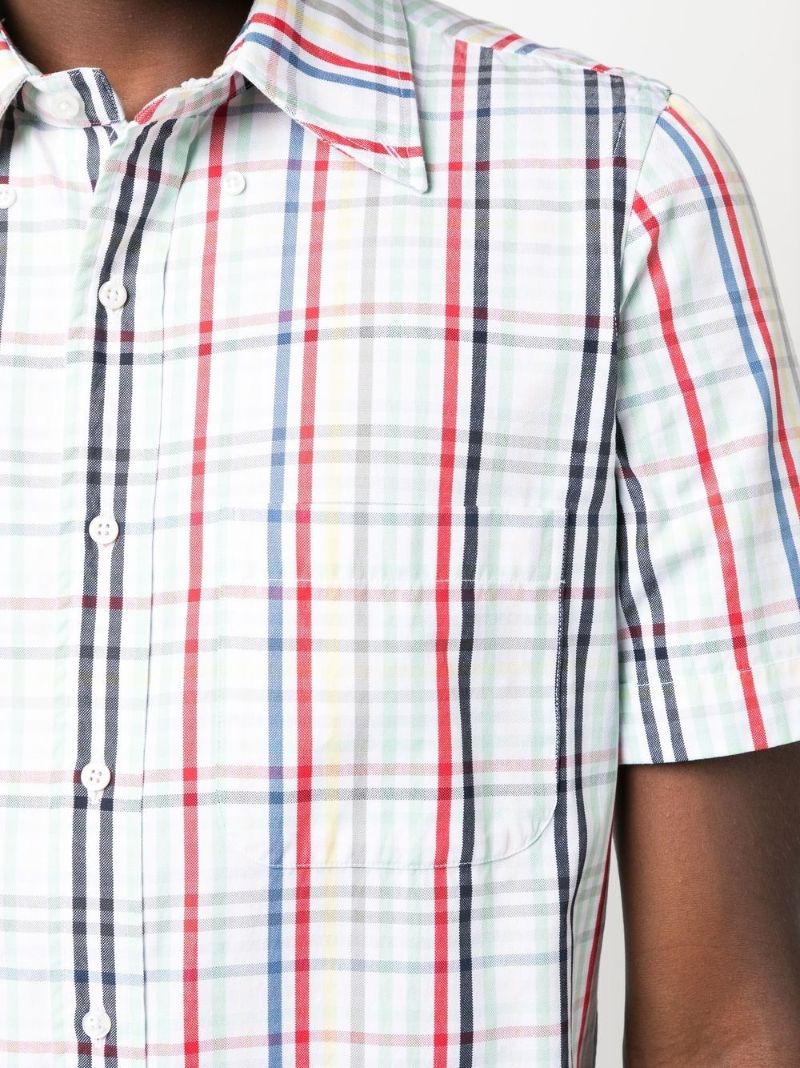 Multicoloured Gingham Check Cotton Shirt