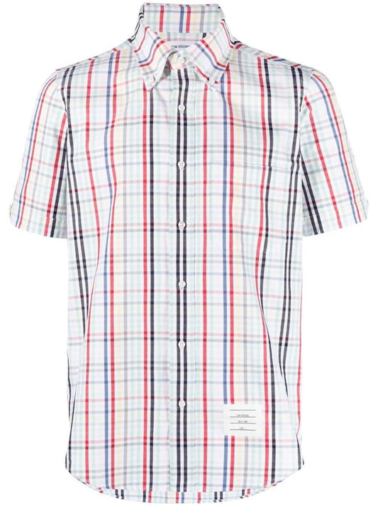 Multicoloured Gingham Check Cotton Shirt