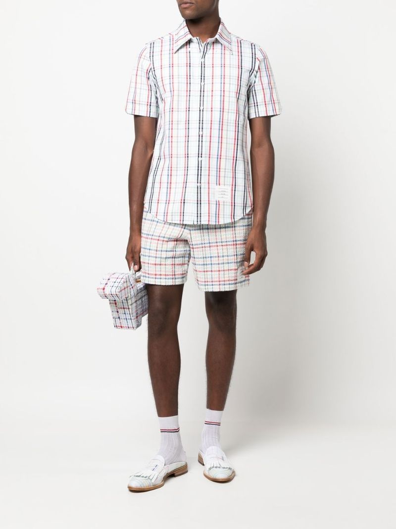 Multicoloured Gingham Check Cotton Shirt