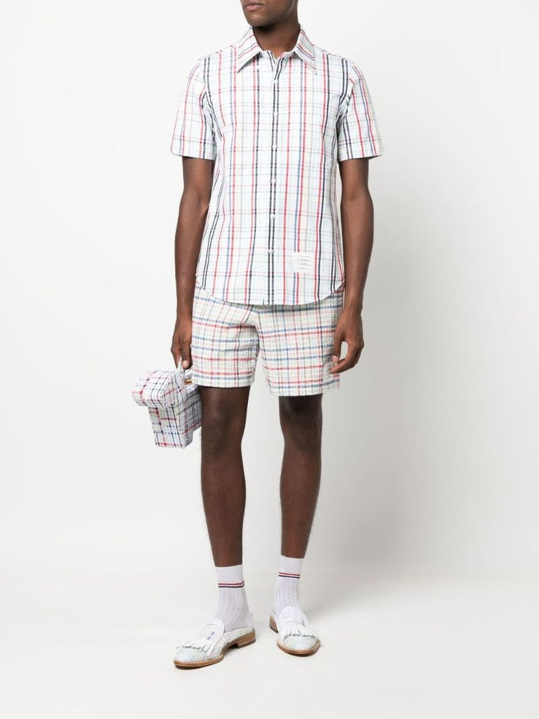 Multicoloured Gingham Check Cotton Shirt