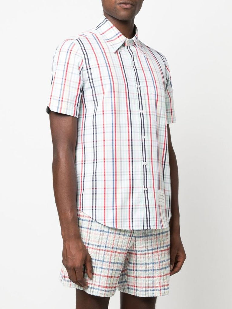 Multicoloured Gingham Check Cotton Shirt
