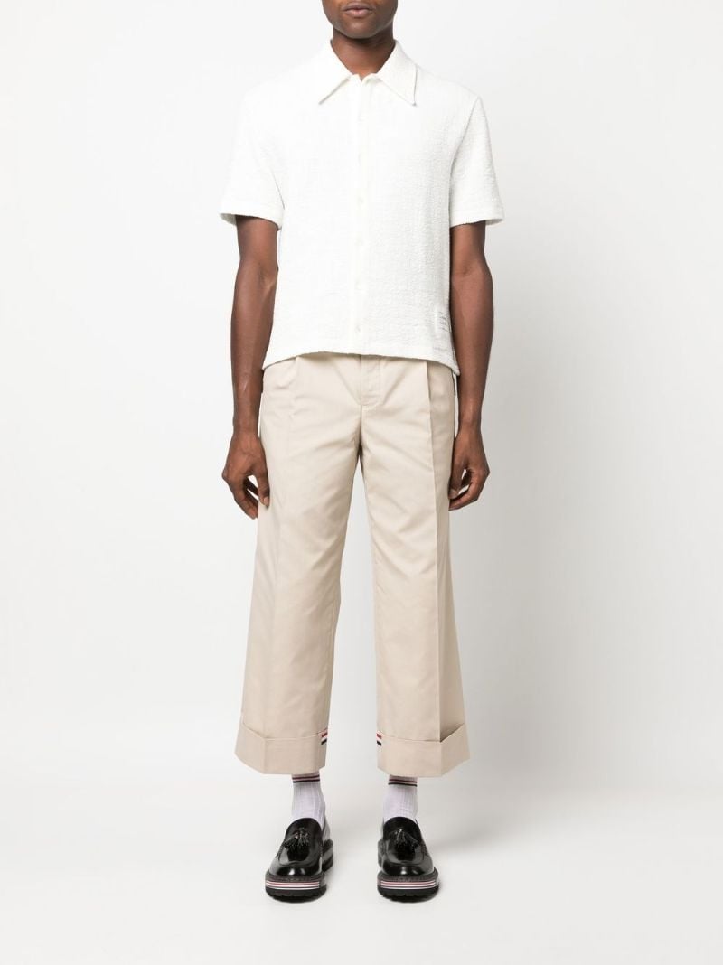 White Rwb Stripe Tweed Polo Shirt
