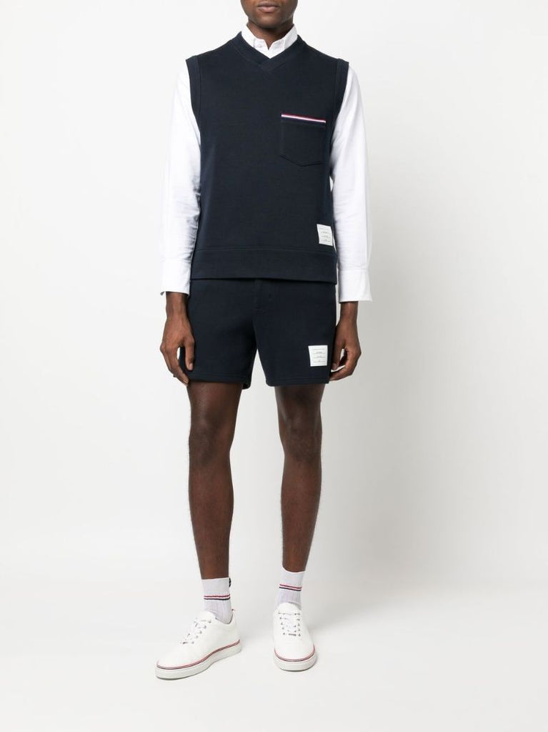 Blue Rwb Stripe Knitted Vest
