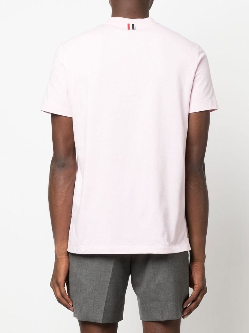Pink Embroidered Anchor Cotton T-shirt