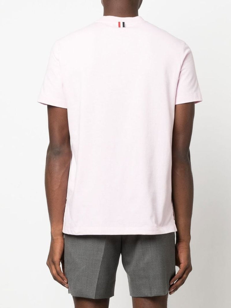 Pink Embroidered Anchor Cotton T-shirt