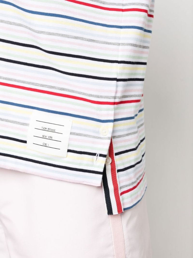 Multicoloured Stripe Cotton T-shirt