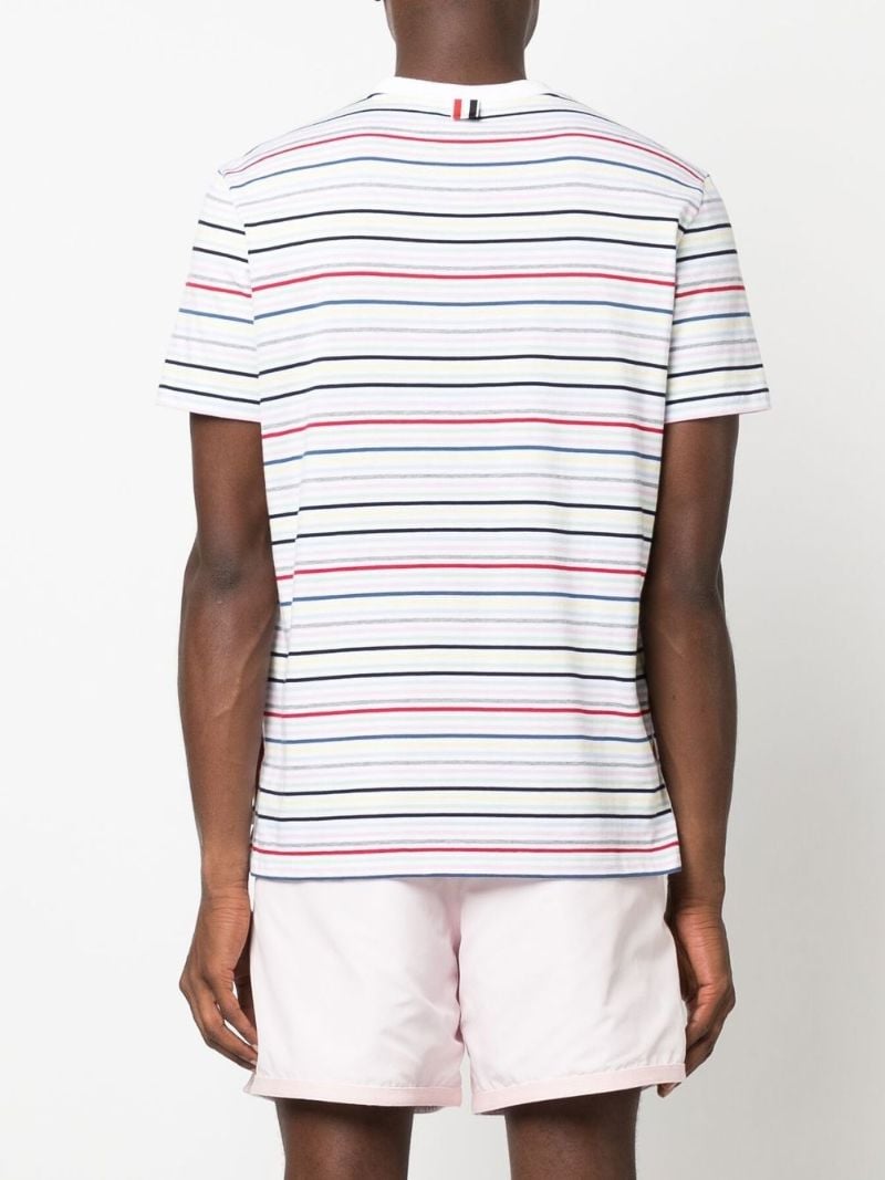 Multicoloured Stripe Cotton T-shirt
