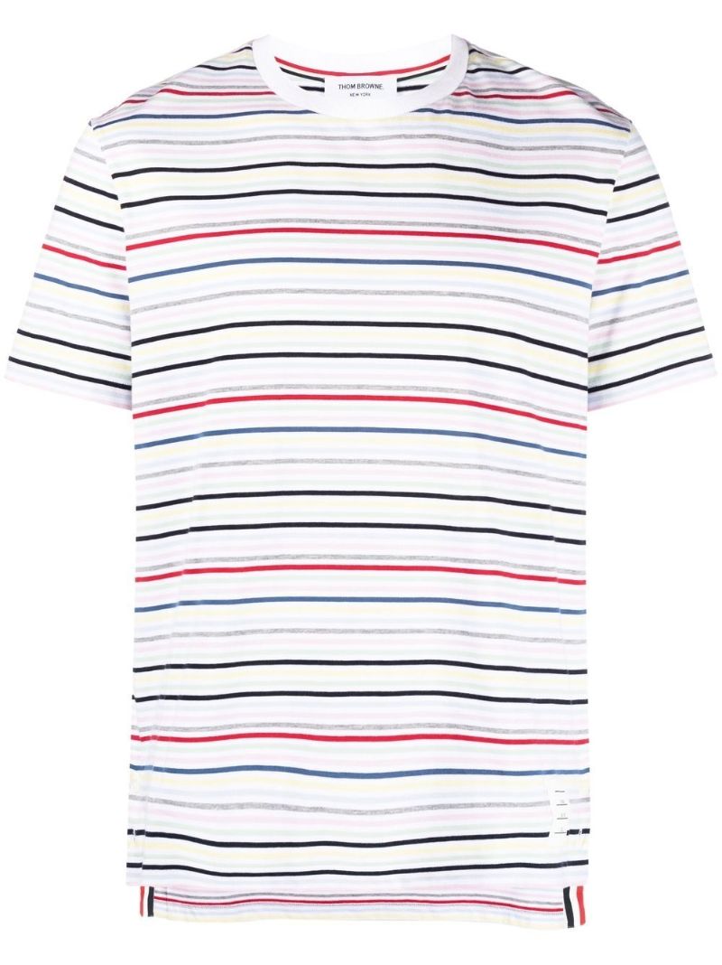 Multicoloured Stripe Cotton T-shirt