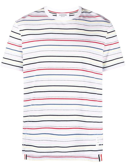Multicoloured Stripe Cotton T-shirt