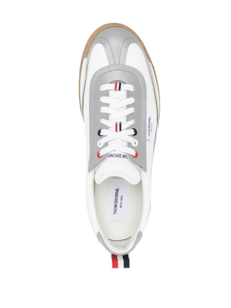 Grey and Whitetech Runner Sneakers