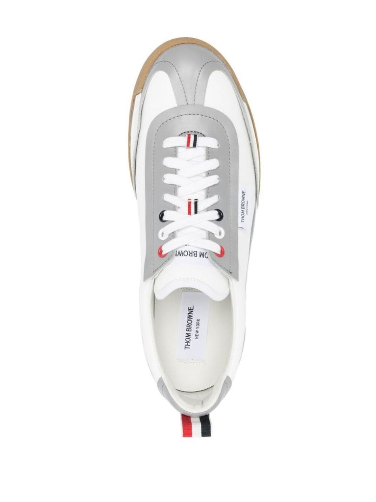 Grey and Whitetech Runner Sneakers