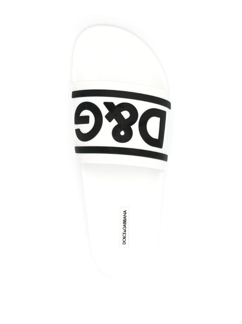 White Logo Embossed Slides