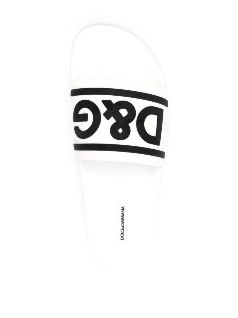 White Logo Embossed Slides