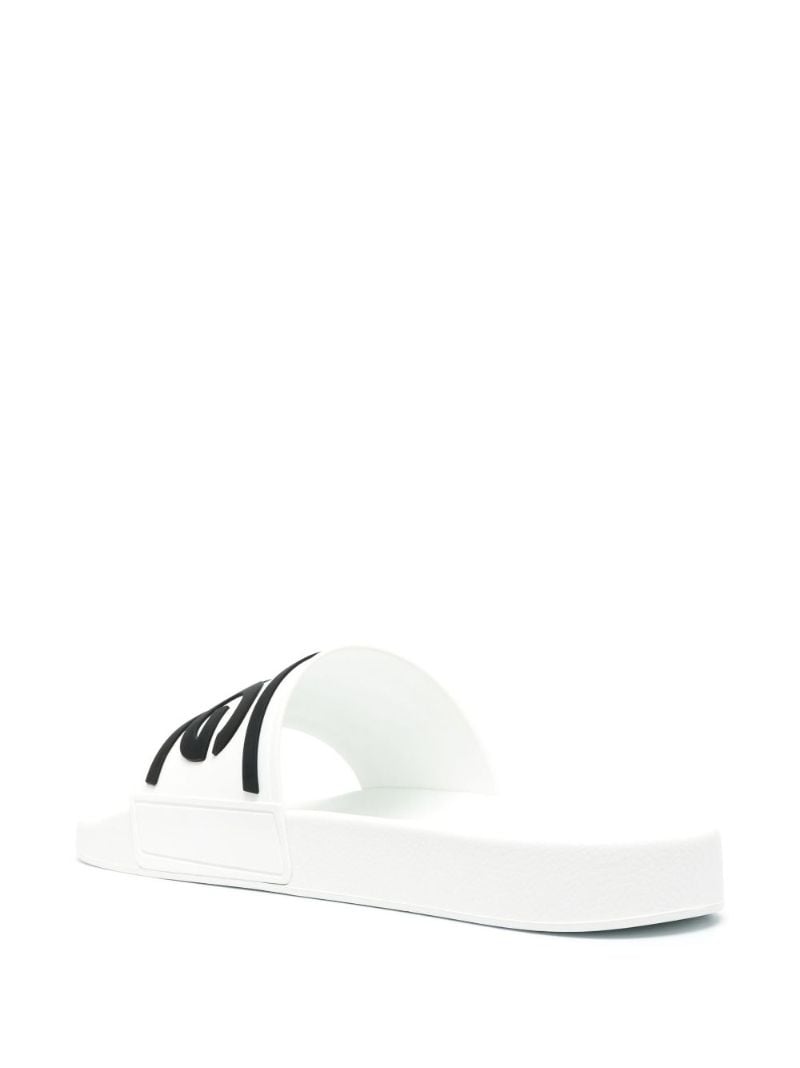 White Logo Embossed Slides