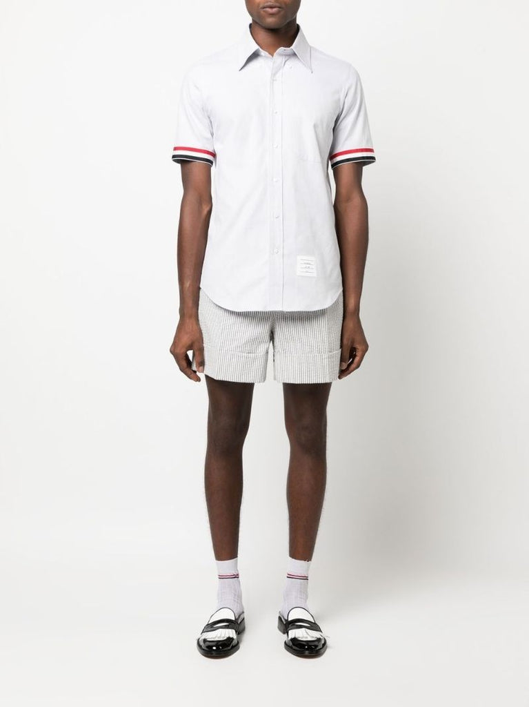 Grey Rwb Stripe Short Sleeve Shirt