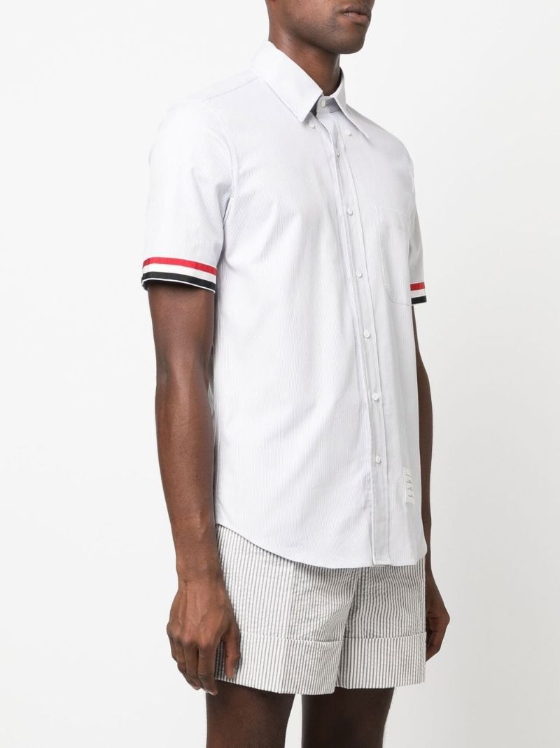 Grey Rwb Stripe Short Sleeve Shirt