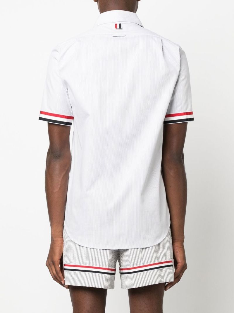 Grey Rwb Stripe Short Sleeve Shirt