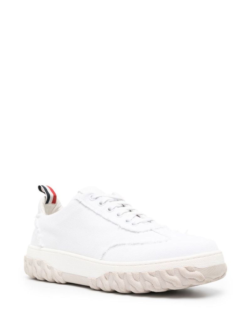 White Sole Field Low Top Sneakers
