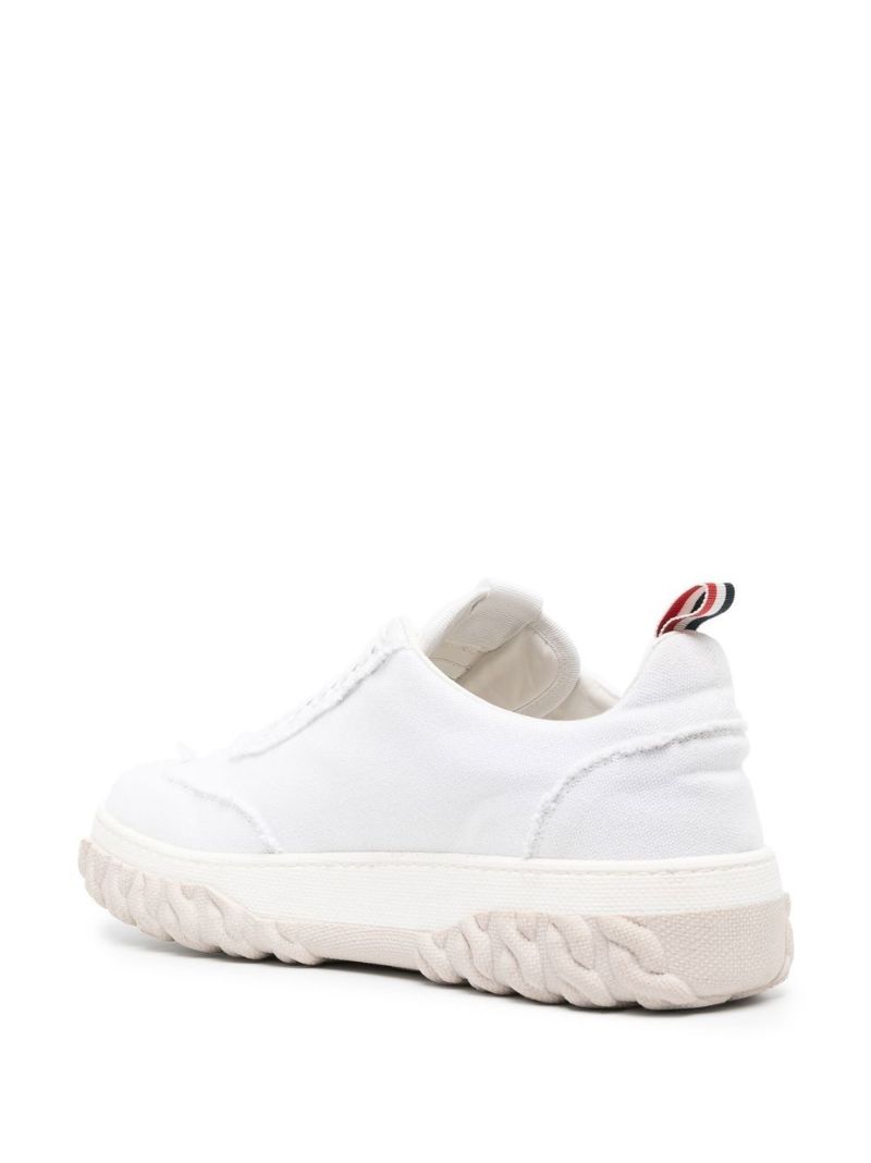 White Sole Field Low Top Sneakers