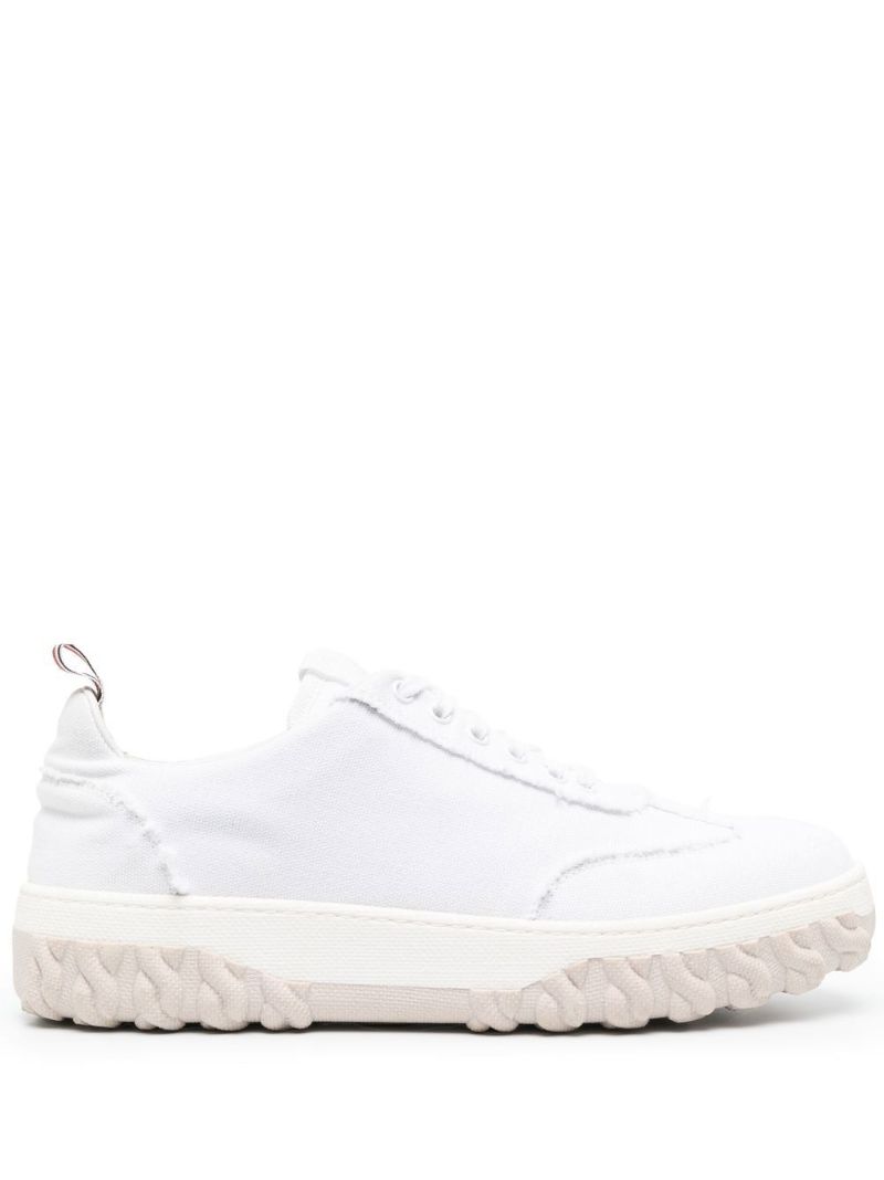 White Sole Field Low Top Sneakers