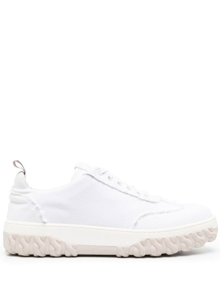 White Sole Field Low Top Sneakers