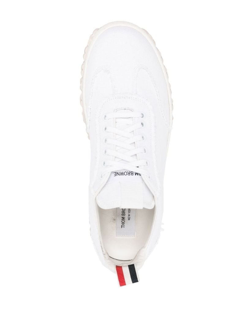White Sole Field Low Top Sneakers