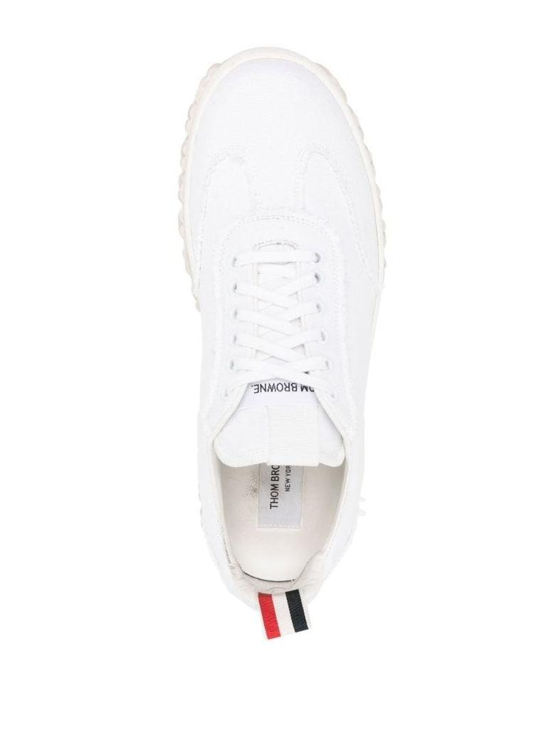 White Sole Field Low Top Sneakers