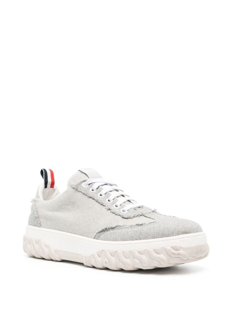 Grey Frayed Sneakers