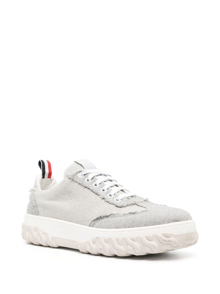 Grey Frayed Sneakers