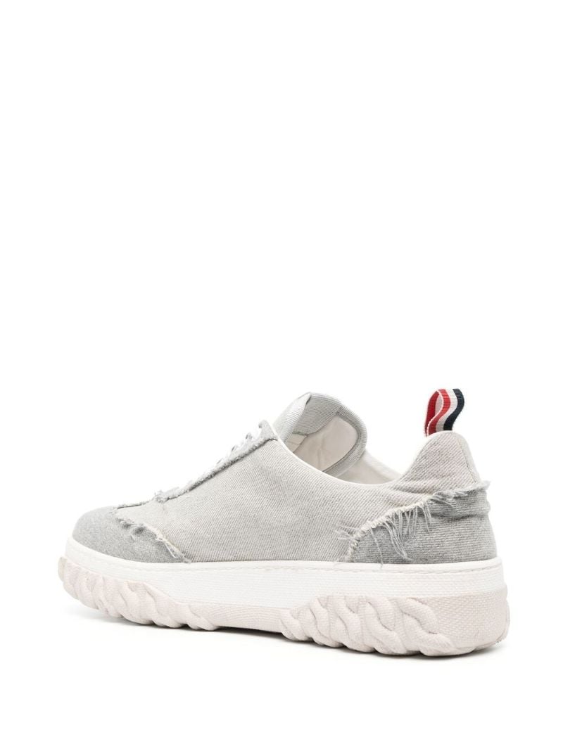 Grey Frayed Sneakers