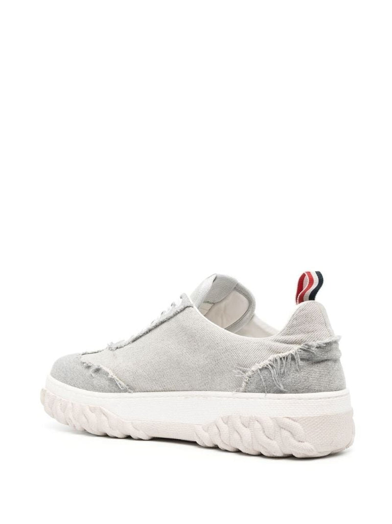 Grey Frayed Sneakers