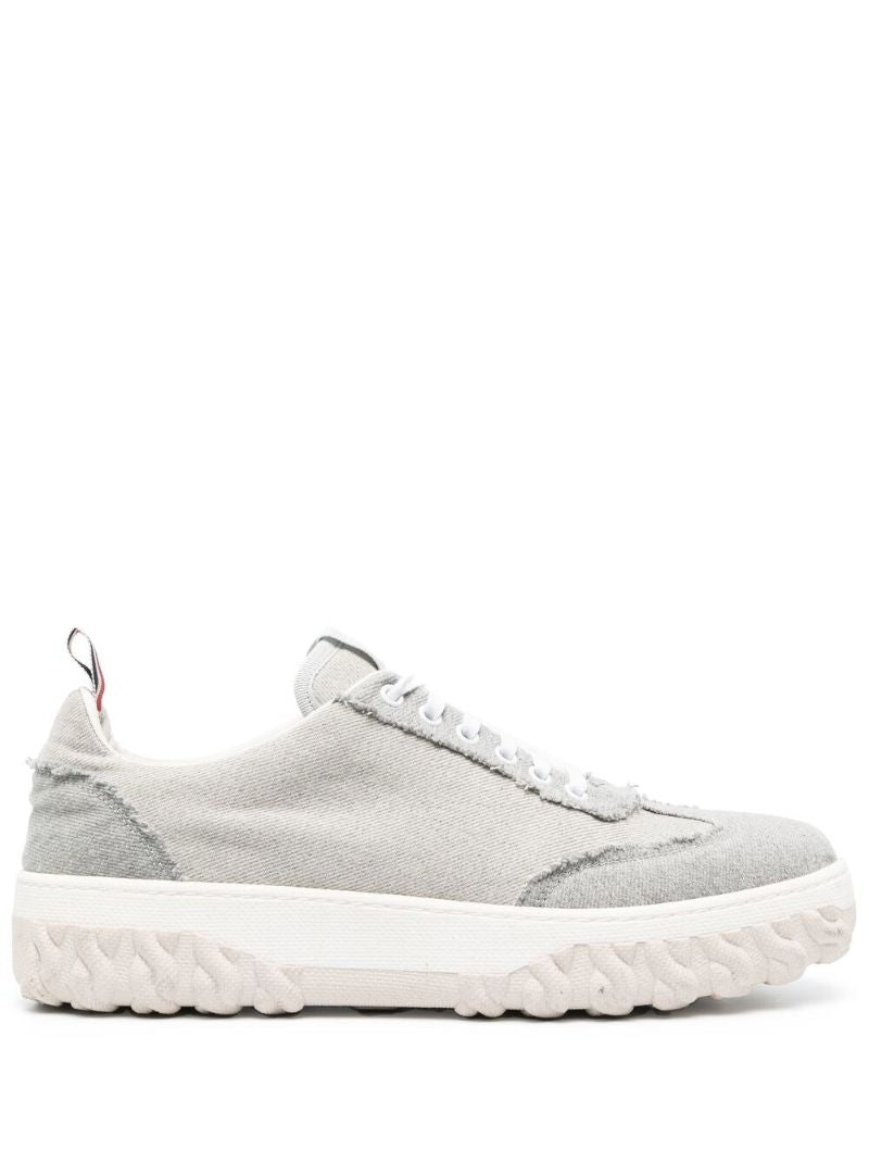 Grey Frayed Sneakers