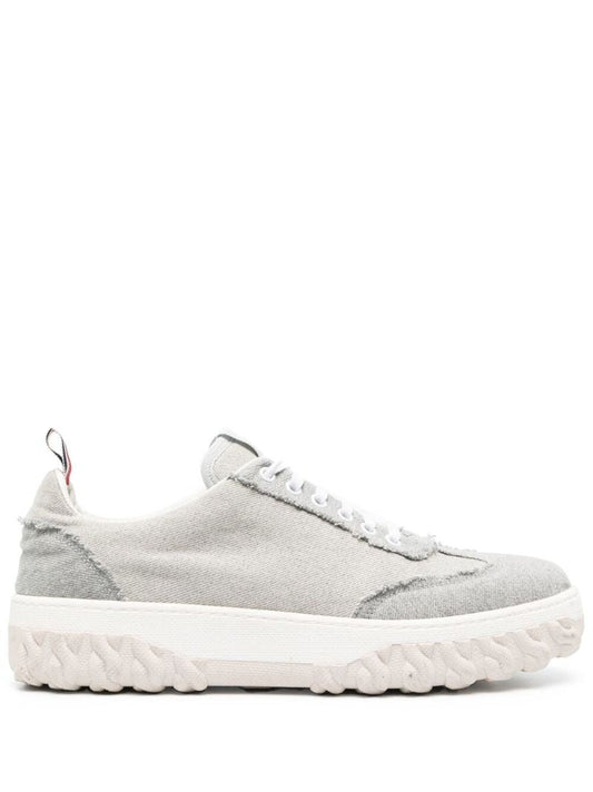 Grey Frayed Sneakers
