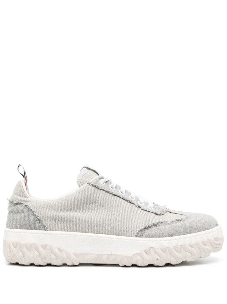Grey Frayed Sneakers