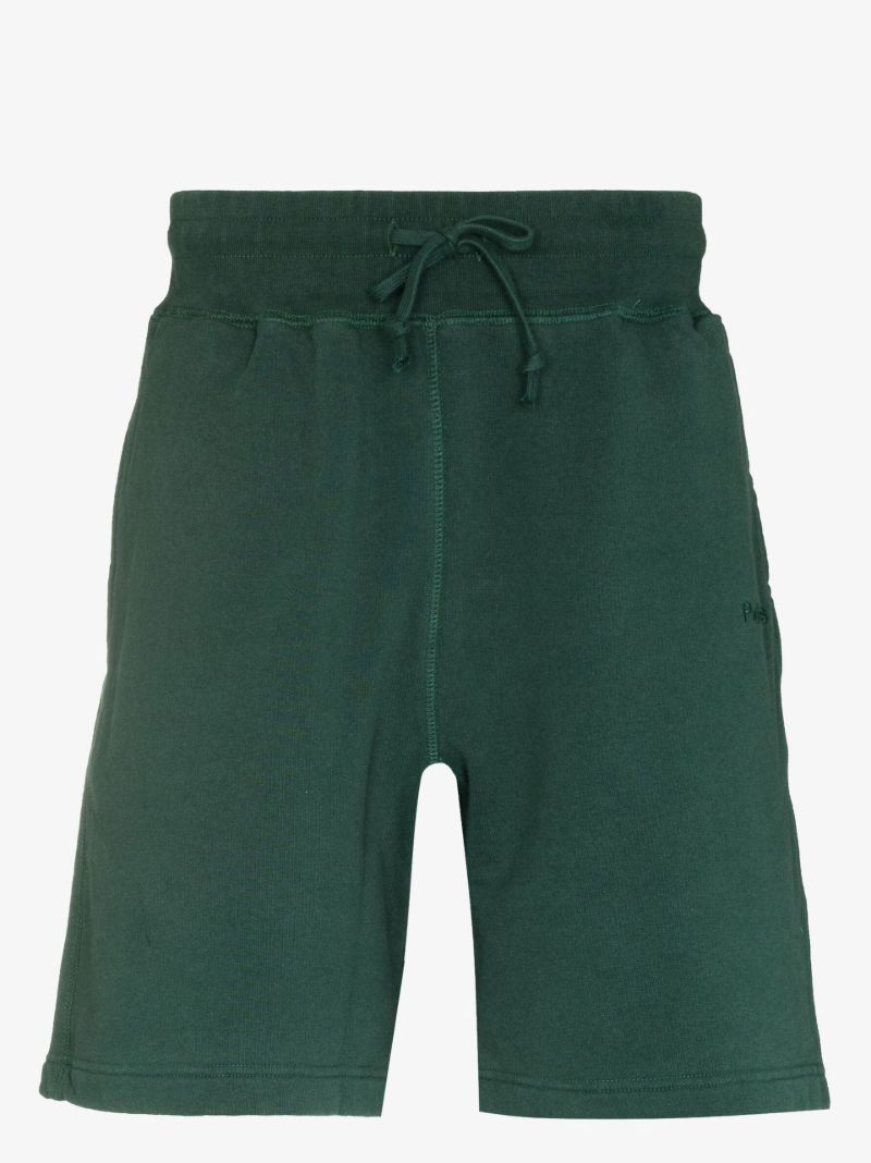 Green Jimmy Logo-embroidered Cotton Track Shorts
