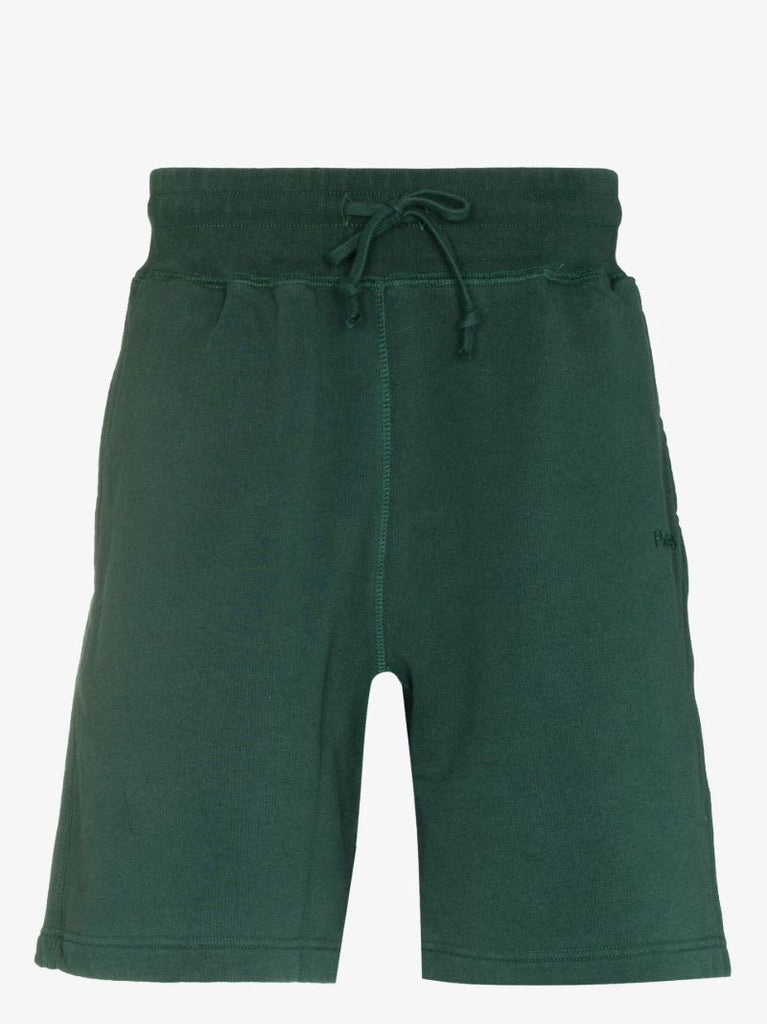 Green Jimmy Logo-embroidered Cotton Track Shorts