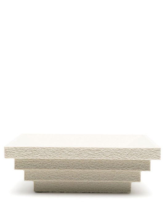 Neutral Bau Tiered Square Bowl