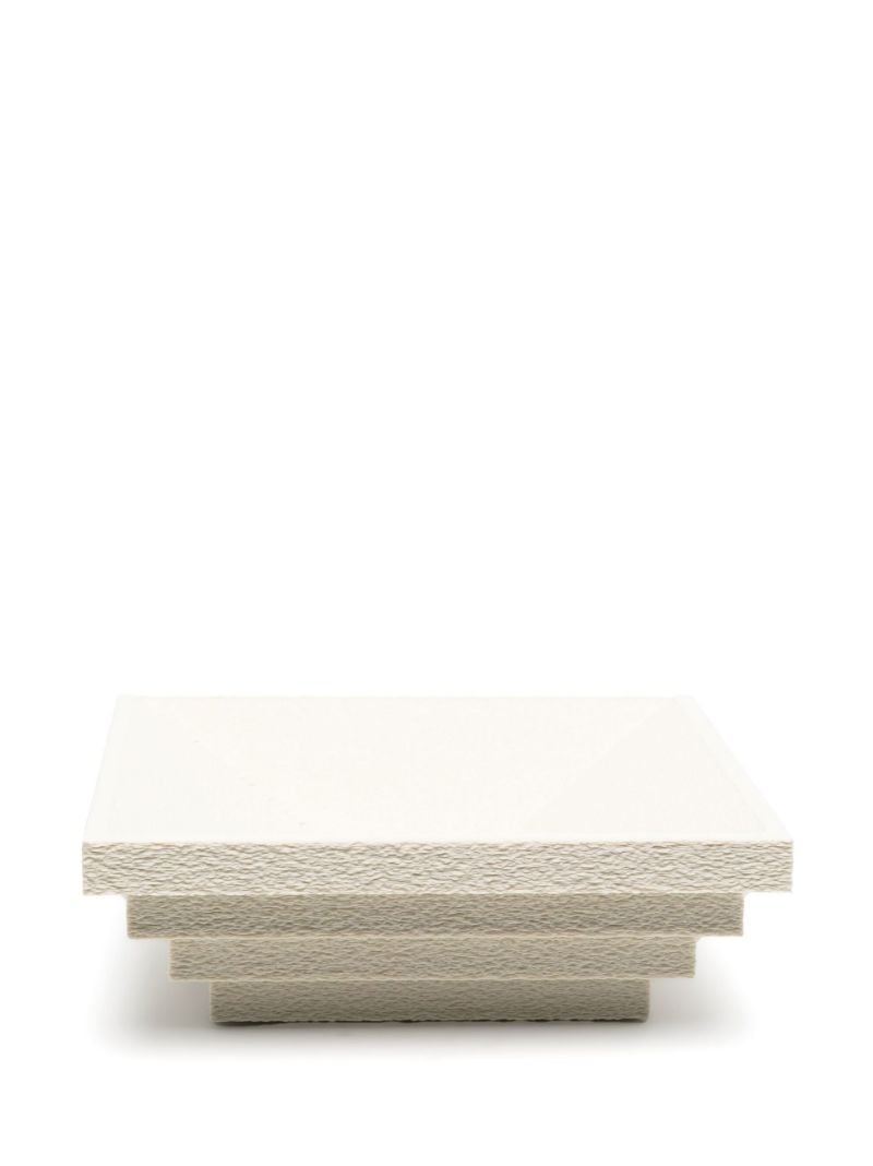 Neutral Bau Tiered Square Bowl