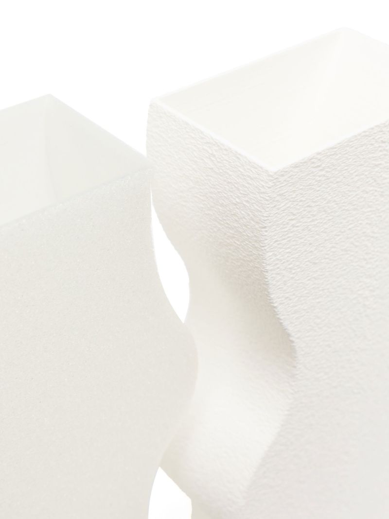 White 3d Printed Doves Vase Set