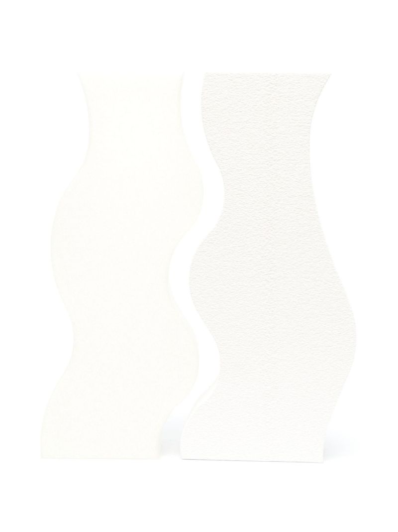 White 3d Printed Doves Vase Set