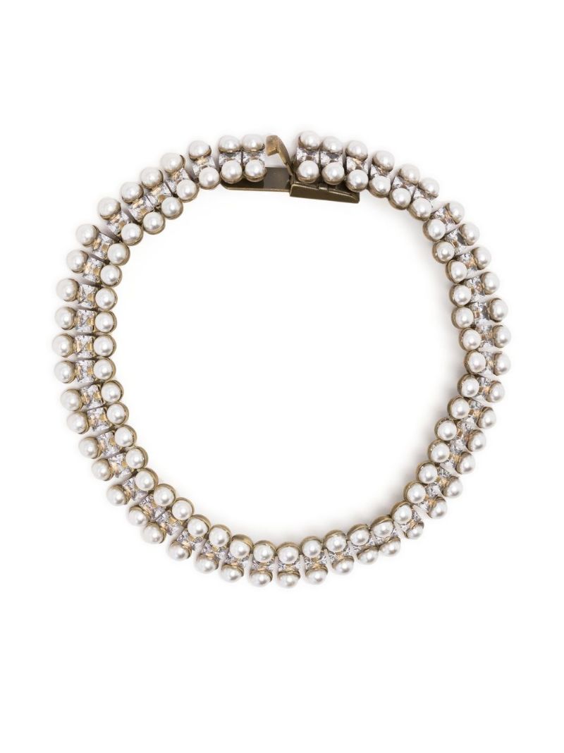 Gold-tone Nina Crystal Pearl Bracelet