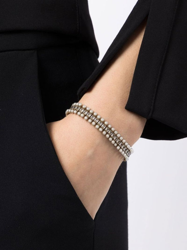 Gold-tone Nina Crystal Pearl Bracelet