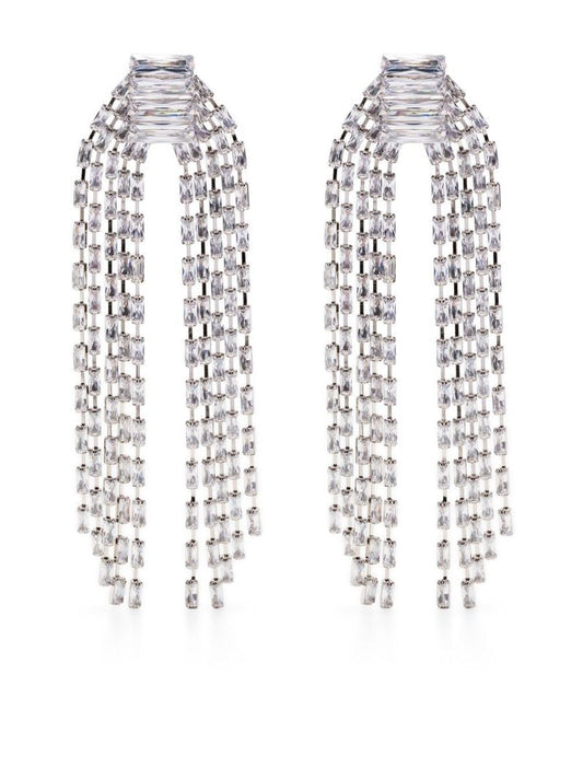Silver-plated Miller Crystal Drop Earrings