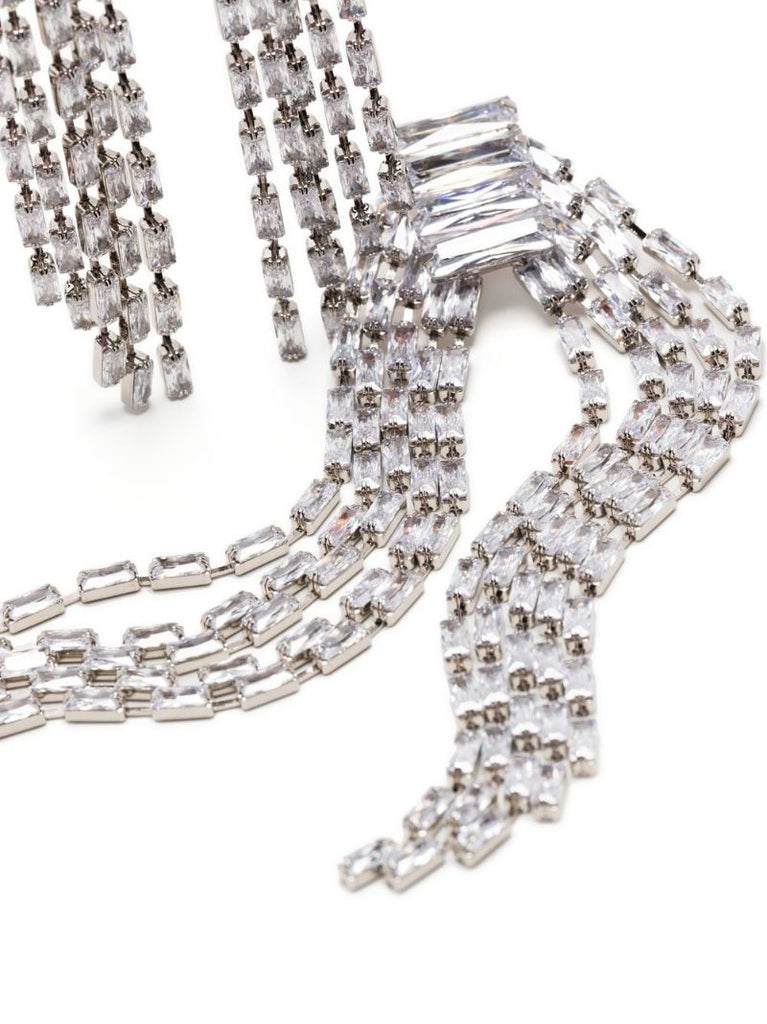 Silver-plated Miller Crystal Drop Earrings