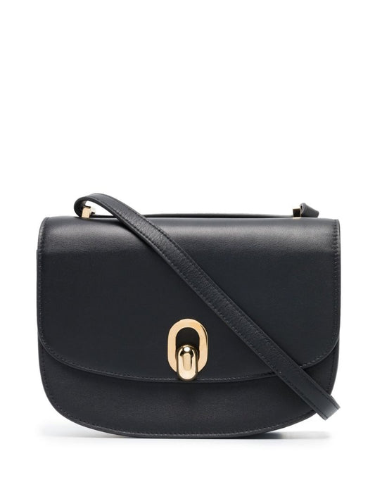 Black Tondo 22 Leather Shoulder Bag