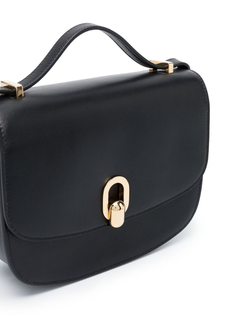 Black Tondo 22 Leather Shoulder Bag