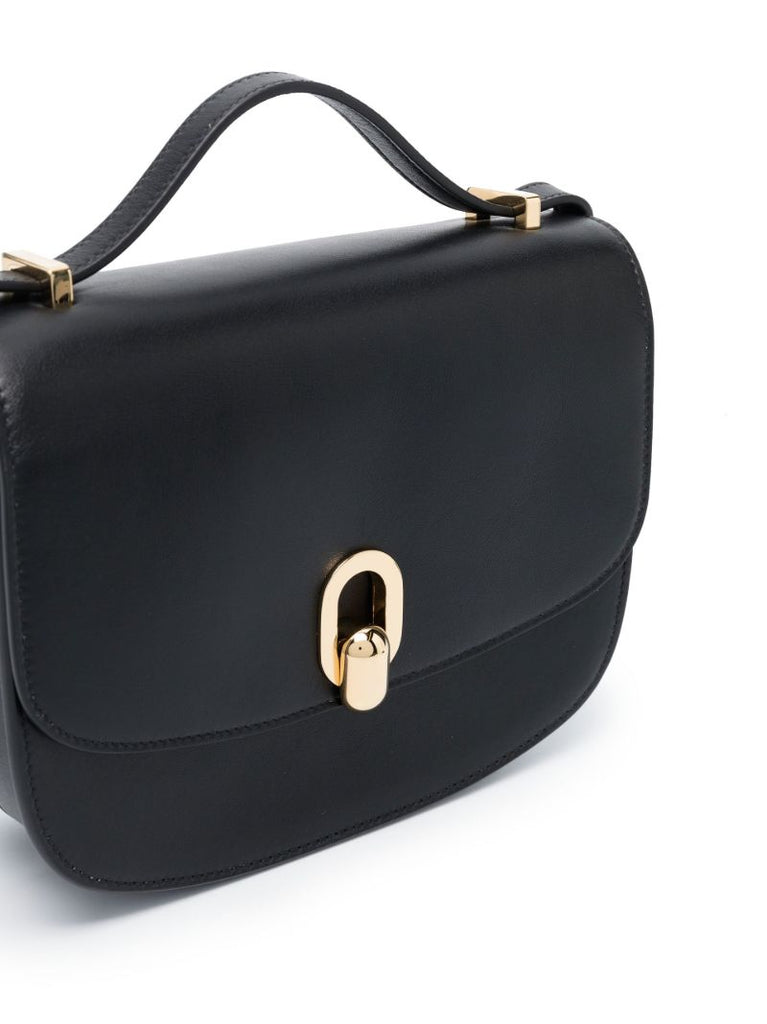 Black Tondo 22 Leather Shoulder Bag