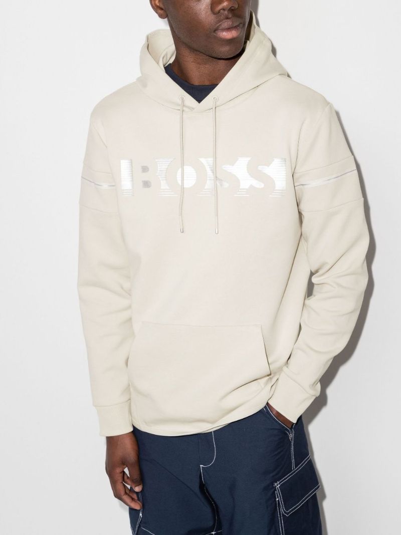 Neutral Stencil Logo Hoodie