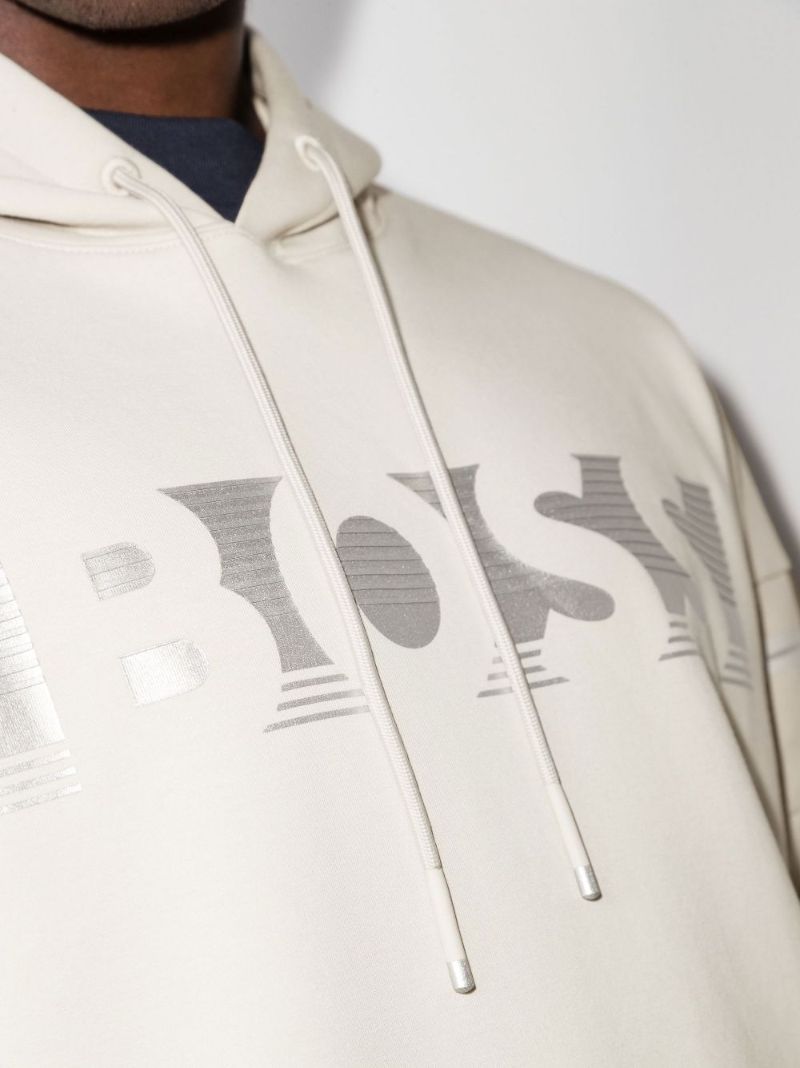 Neutral Stencil Logo Hoodie